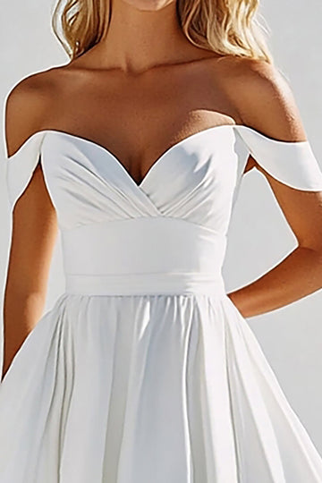 Off the Shoulder A Line Bridal Shower Dress